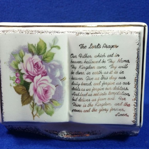 Vintage Ruben's Original The Lord's Prayer Indoor Planter Pre-Owned No Box - Picture 2 of 10